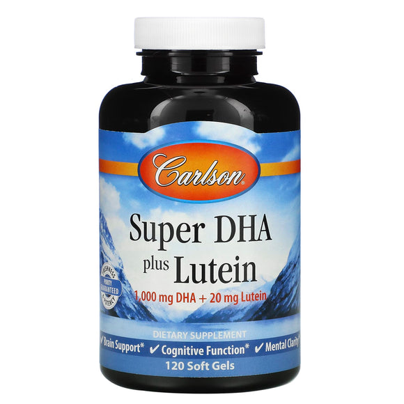 Carlson Labs, DHA + Lutein, 120 Softgels - 088395188206 | Hilife Vitamins