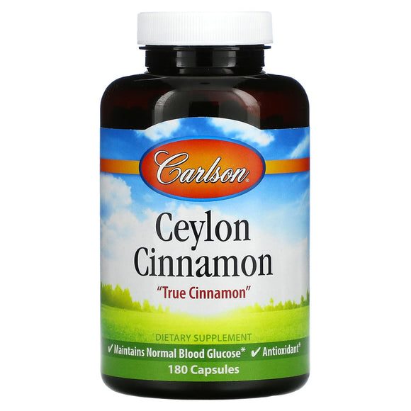 Carlson Labs, Ceylon Cinnamon 500 mg, 180 Capsules - 088395810305 | Hilife Vitamins