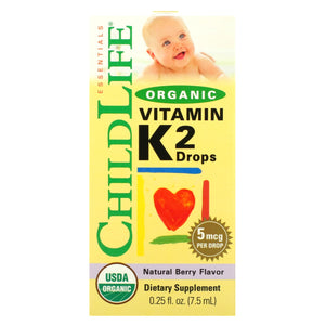 Childlife, Organic Vitamin K2 Natural Berry, 0.4 oz - 608274145009 | Hilife Vitamins