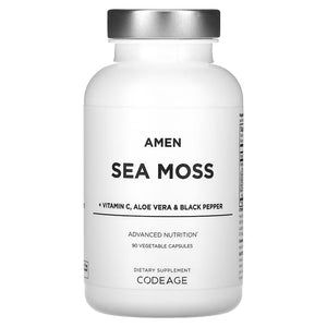 Codeage, Amen, Sea Moss + Vitamin C, Aloe Vera & Black Pepper, 90 Vegetable Capsules - 850049609104 | Hilife Vitamins