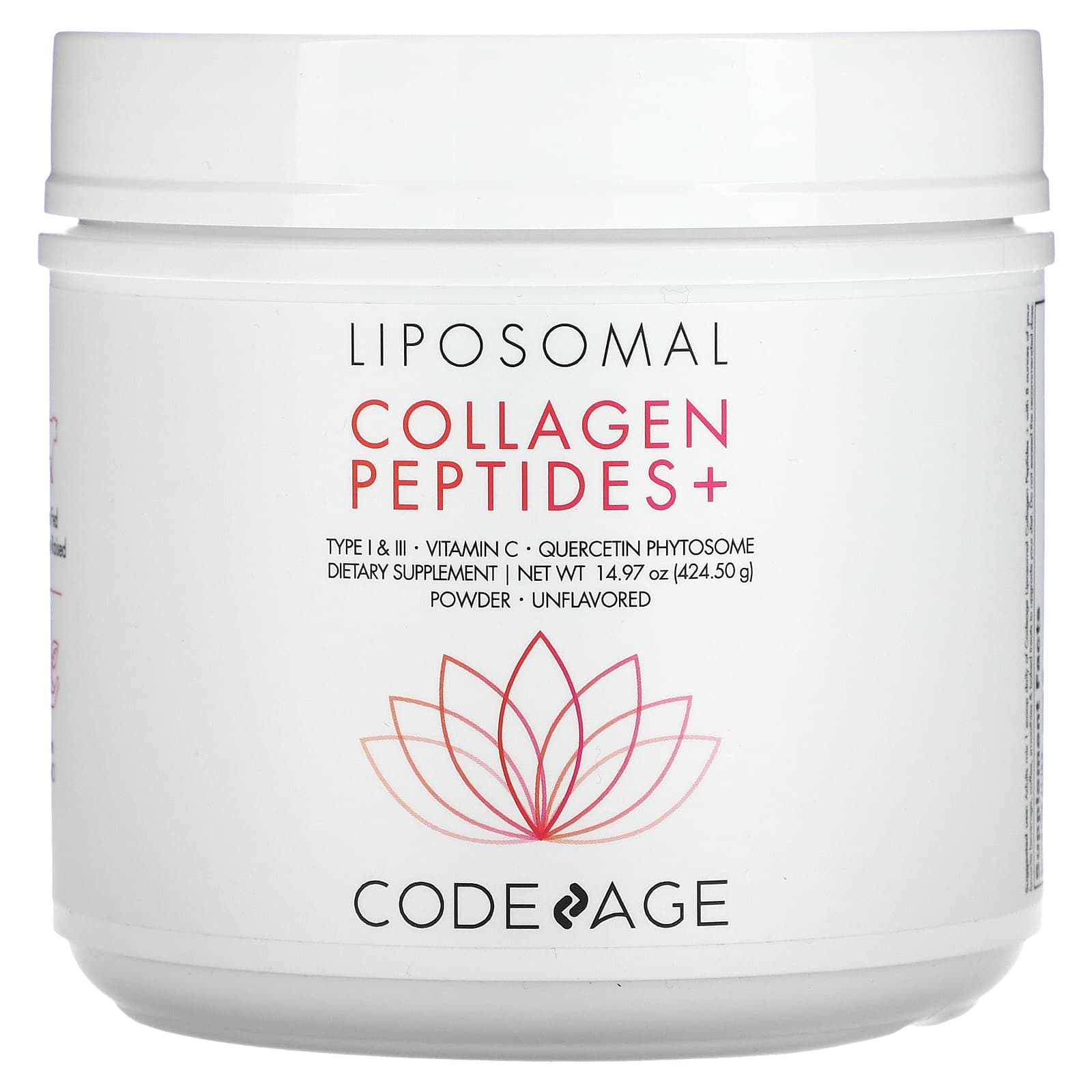 Codeage, Liposomal Collagen Peptides +, 1 Scoop powder UPC 850026121858 | HiLife Vitamins