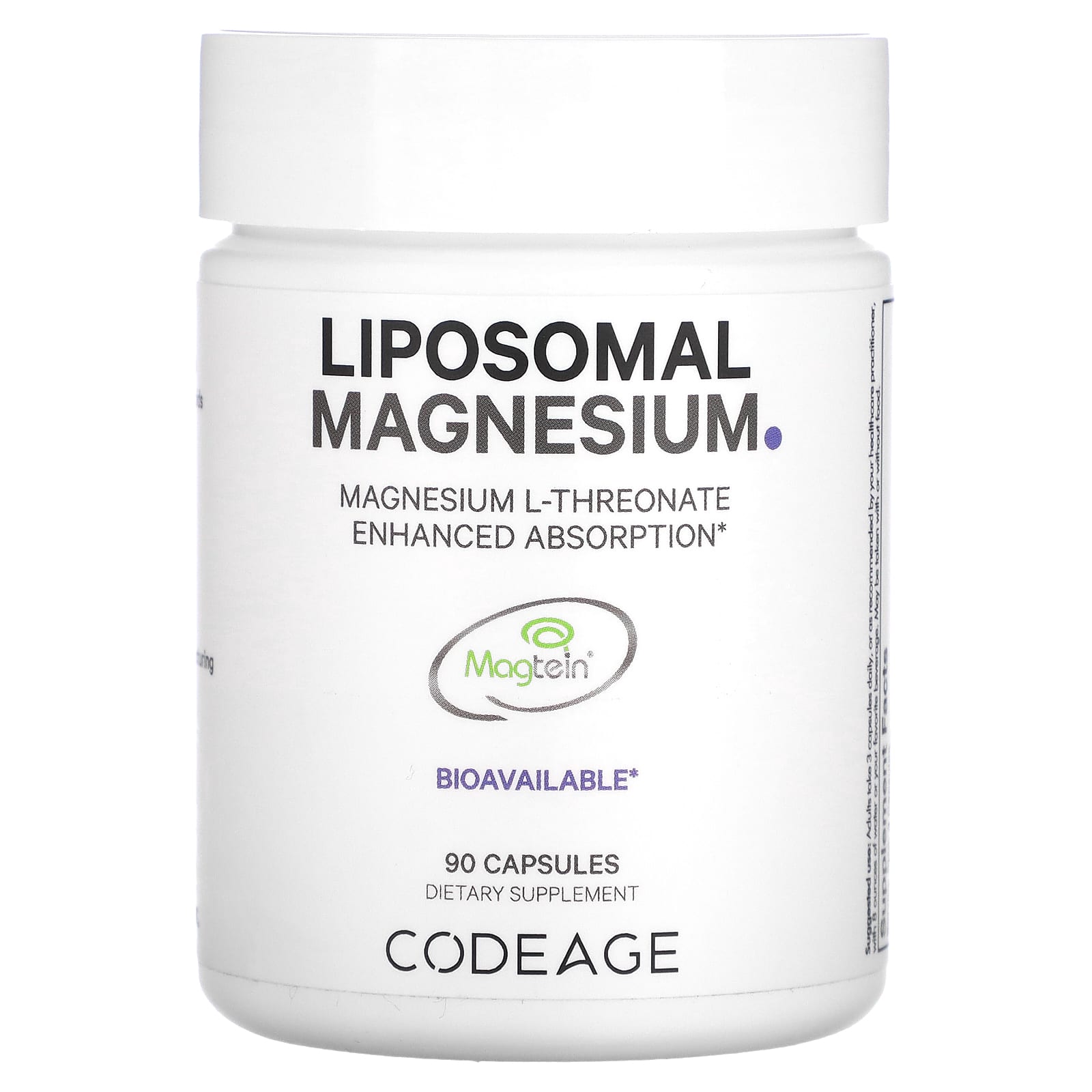 Codeage, Liposomal Magnesium L-Threonate, 90 Capsules UPC 850049609258 | HiLife Vitamins