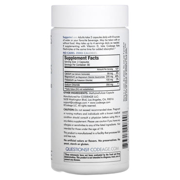 Codeage, Keto Electrolytes, 180 capsules UPC 853919008007 | HiLife Vitamins