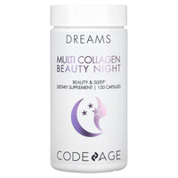 Codeage, Multi Collagen Beauty Night, 150 capsules UPC 853919008281 | HiLife Vitamins