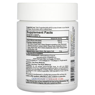 Codeage, Mimosa Pudica Seed, 120 capsules UPC 853919008335 | HiLife Vitamins