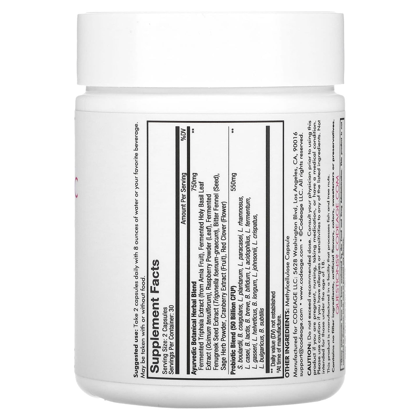 Codeage, Women's SBO Probiotic, 60 capsules UPC 853919008397 | HiLife Vitamins