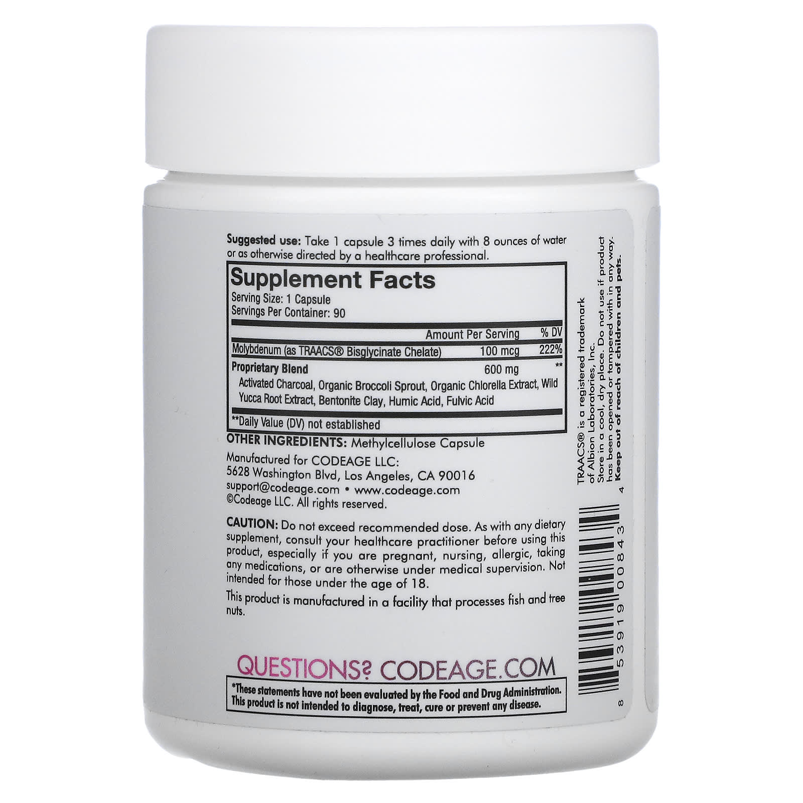 Codeage, Binder +, 90 Capsules UPC 853919008434 | HiLife Vitamins