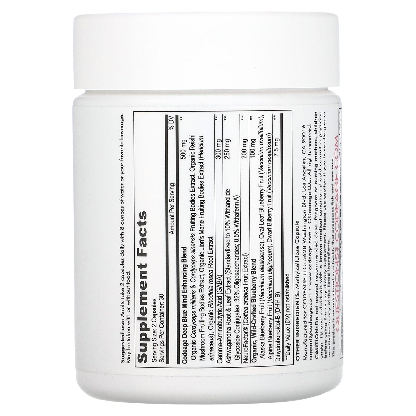 Codeage, Meditate, 60 capsules UPC 853919008564 | HiLife Vitamins