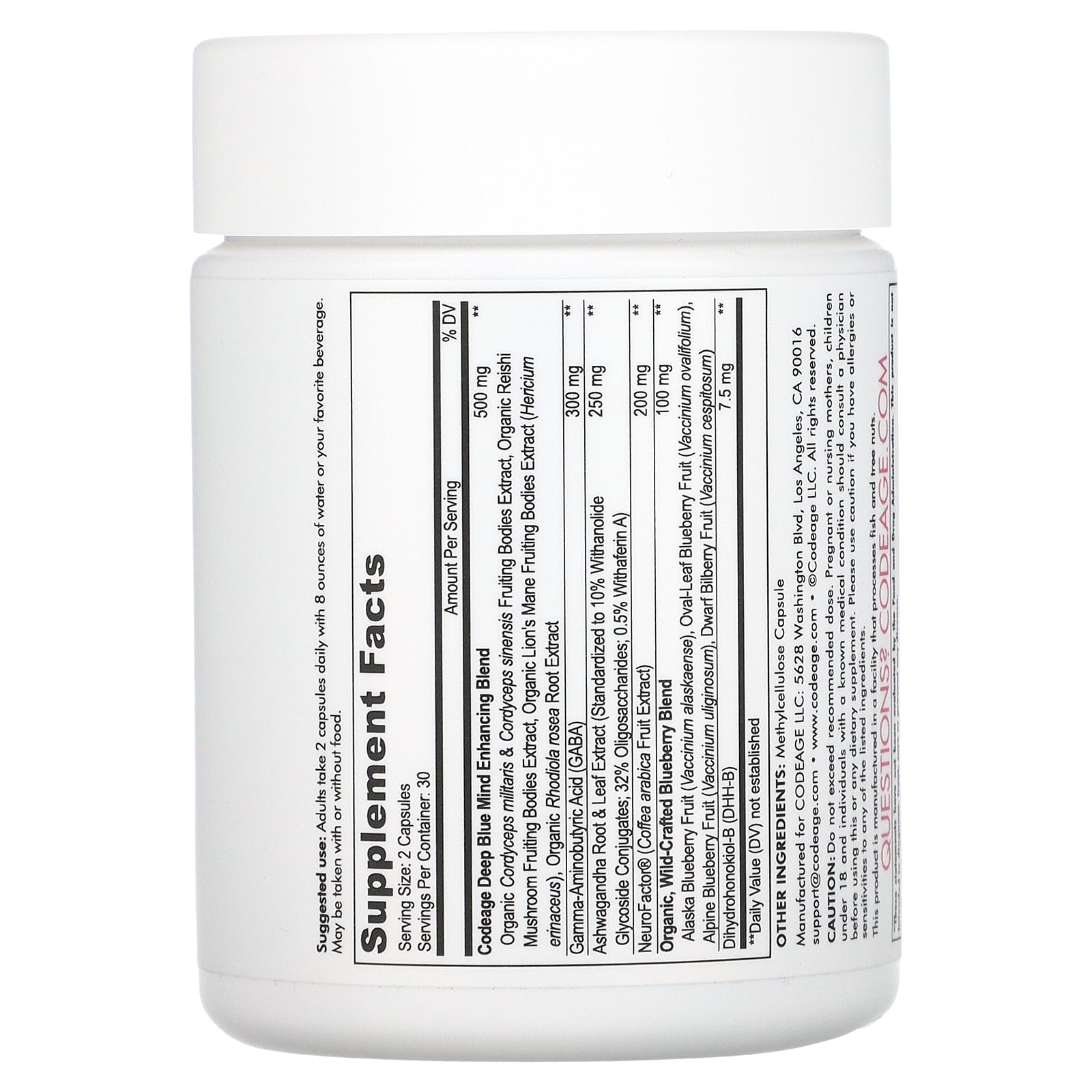 Codeage, Meditate, 60 capsules UPC 853919008564 | HiLife Vitamins