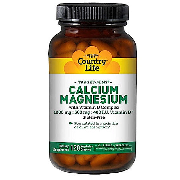 Country Life, Cal-Mag With Vitamin D, 120 Vegetarian Capsules - 015794024873 | Hilife Vitamins