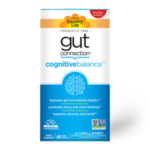Country Life, Gut Connection Cognitive Balance, 60 Vegan Capsules - 015794030201 | Hilife Vitamins