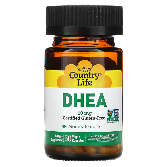 Country Life, Dhea, 10 Mg, 50 Vegetarian Capsules - 015794016656 | Hilife Vitamins