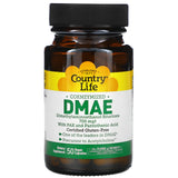 Country Life, Dmae 350 mg, 50 Vegan Capsules - 015794016823 | Hilife Vitamins