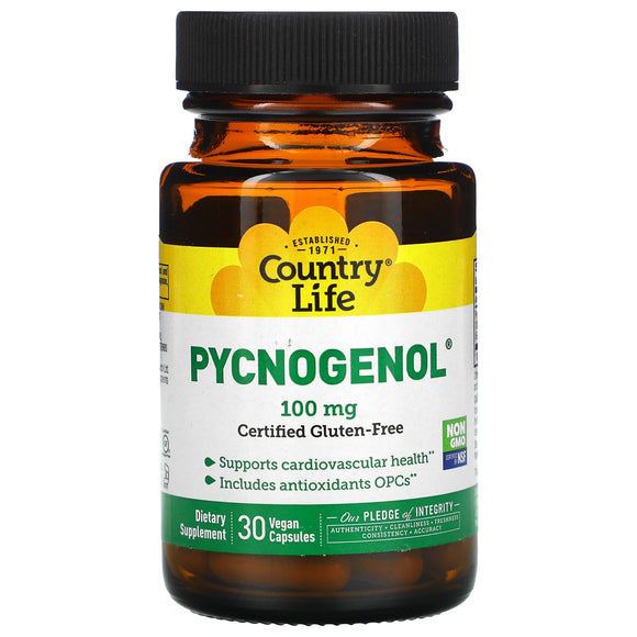 Country Life, Pycnogenol Caps 100 Mg, 30 Capsules - 015794016977 | Hilife Vitamins