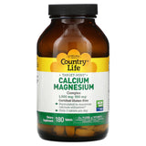 Country Life, Target-Mins Calcium-Magnesium Complex, 180 Tablets - 015794024811 | Hilife Vitamins