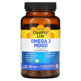 Country Life, Omega 3 Mood, Natural Lemon, 90 Softgels - [product_sku] | HiLife Vitamins