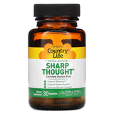 Country Life, Triple Action SharpThought, 30 Vegetarian Capsules - [product_sku] | HiLife Vitamins
