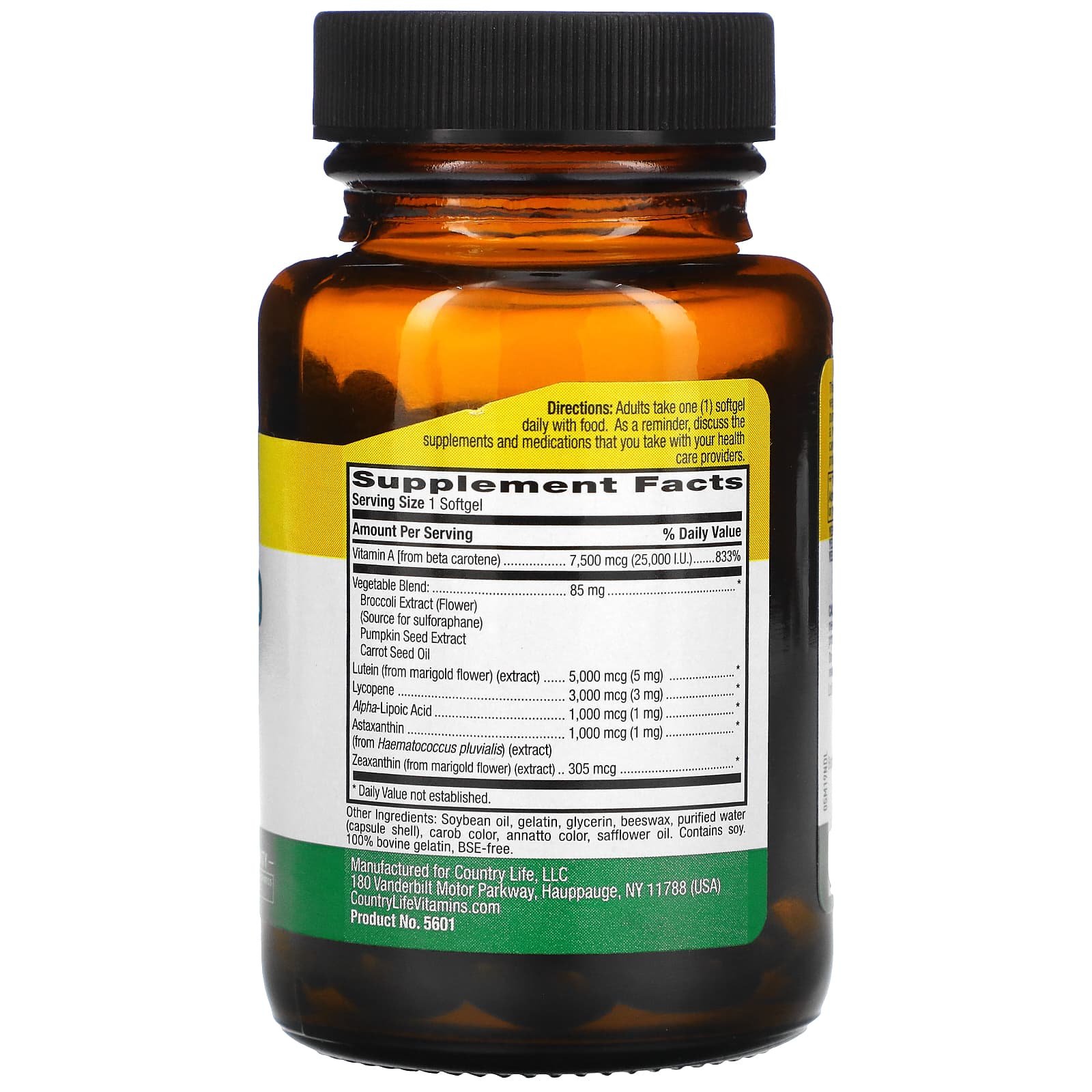 Country Life, Carotenoid Complex, 60 Softgels - [product_sku] | HiLife Vitamins
