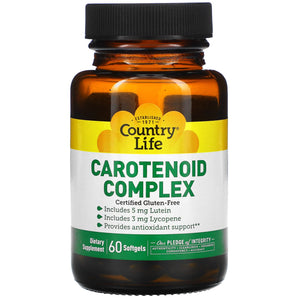 Country Life, Carotenoid Complex, 60 Softgels - 015794056010 | Hilife Vitamins