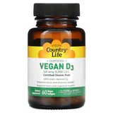 Country Life, D3 Vegan 5000 Iu, 60 Vegan Softgels - [product_sku] | HiLife Vitamins