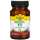 Country Life, Methyl B-12 5000 Mcg, 60 Lozenges - 015794063049 | Hilife Vitamins