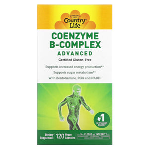 Country Life, Coenzyme B Complex Advanced, 120 Vegan Capsules - 015794064039 | Hilife Vitamins