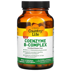 Country Life, Coenzyme B-Complex Caps, 120 Vegan Capsules - 015794064190 | Hilife Vitamins