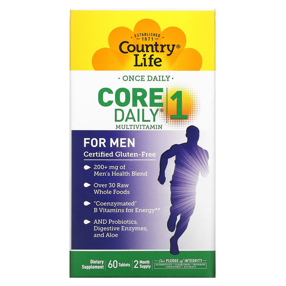 Country Life, Core Daily 1 Mens, 60 Tablets - 015794081906 | Hilife Vitamins