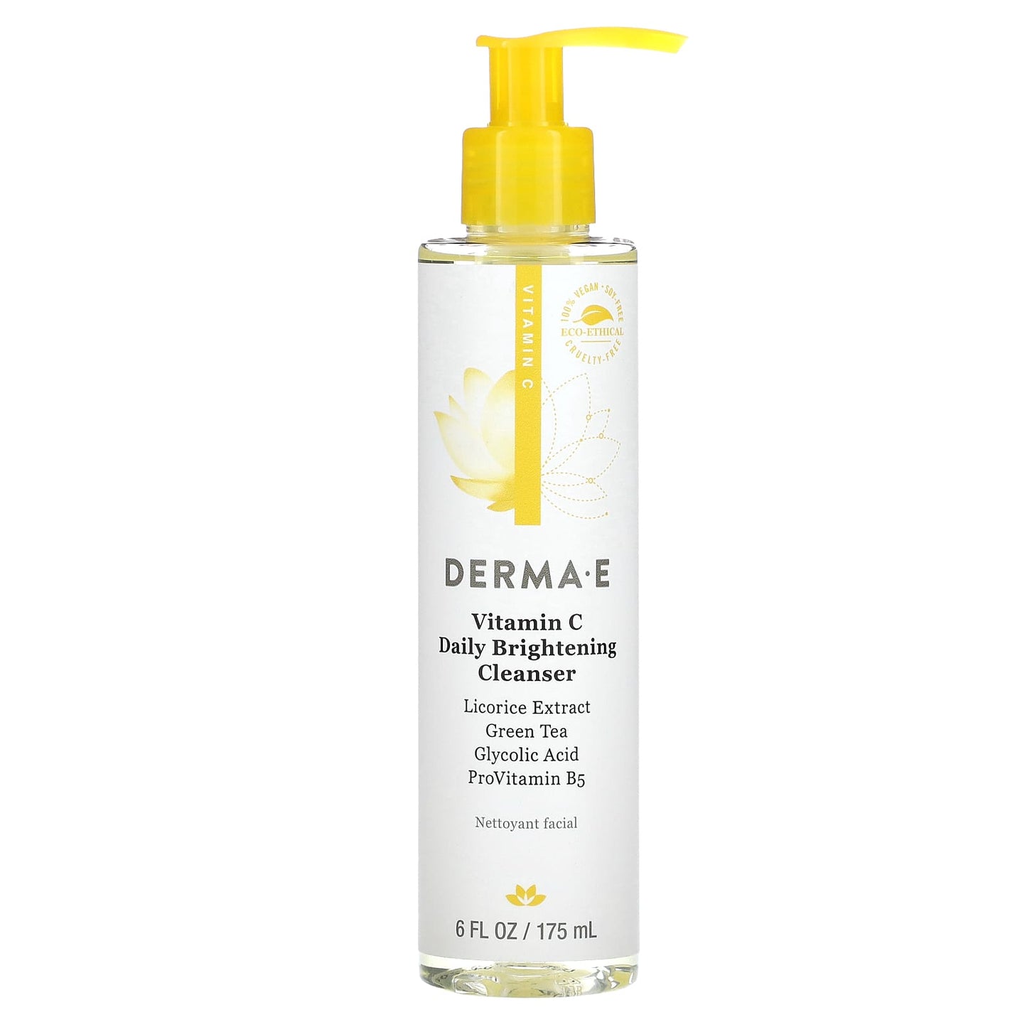 DERMA E., Vitamin C Daily Brightening Cleanse, 6 fl oz (175 ml) UPC 030985006032 | HiLife Vitamins