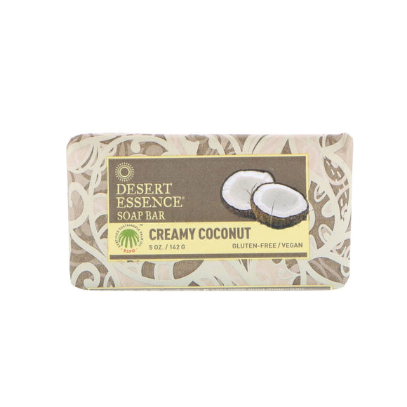 Desert Essence, Bar Soap Creamy Coconut, 5 Oz - 718334312095 | Hilife Vitamins