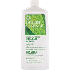 Desert Essence, Mouthwash Ultra Care Tea Tree Oil, 16 Oz - 718334334332 | Hilife Vitamins