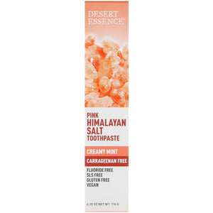 Desert Essence, Pink Himalayan Salt Toothpste, 6.25 Oz paste - 718334334417 | Hilife Vitamins