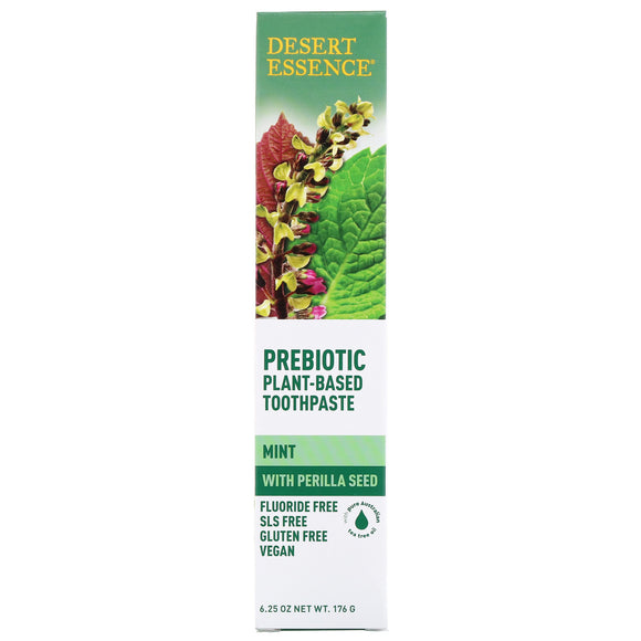 Desert Essence, Mint Prebiotic Plant Based Toothpaste, 6.25 Oz - 718334334462 | Hilife Vitamins