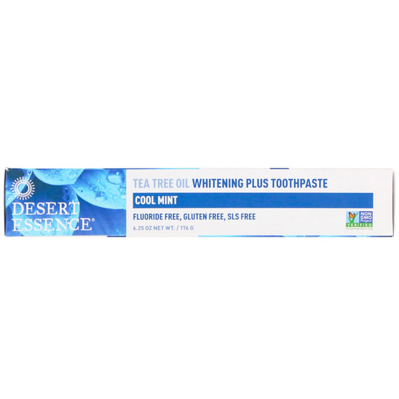 Desert Essence, Toothpaste Whitening Plus Natural Tea Tree Oil, 6.25 Oz - 718334334134 | Hilife Vitamins