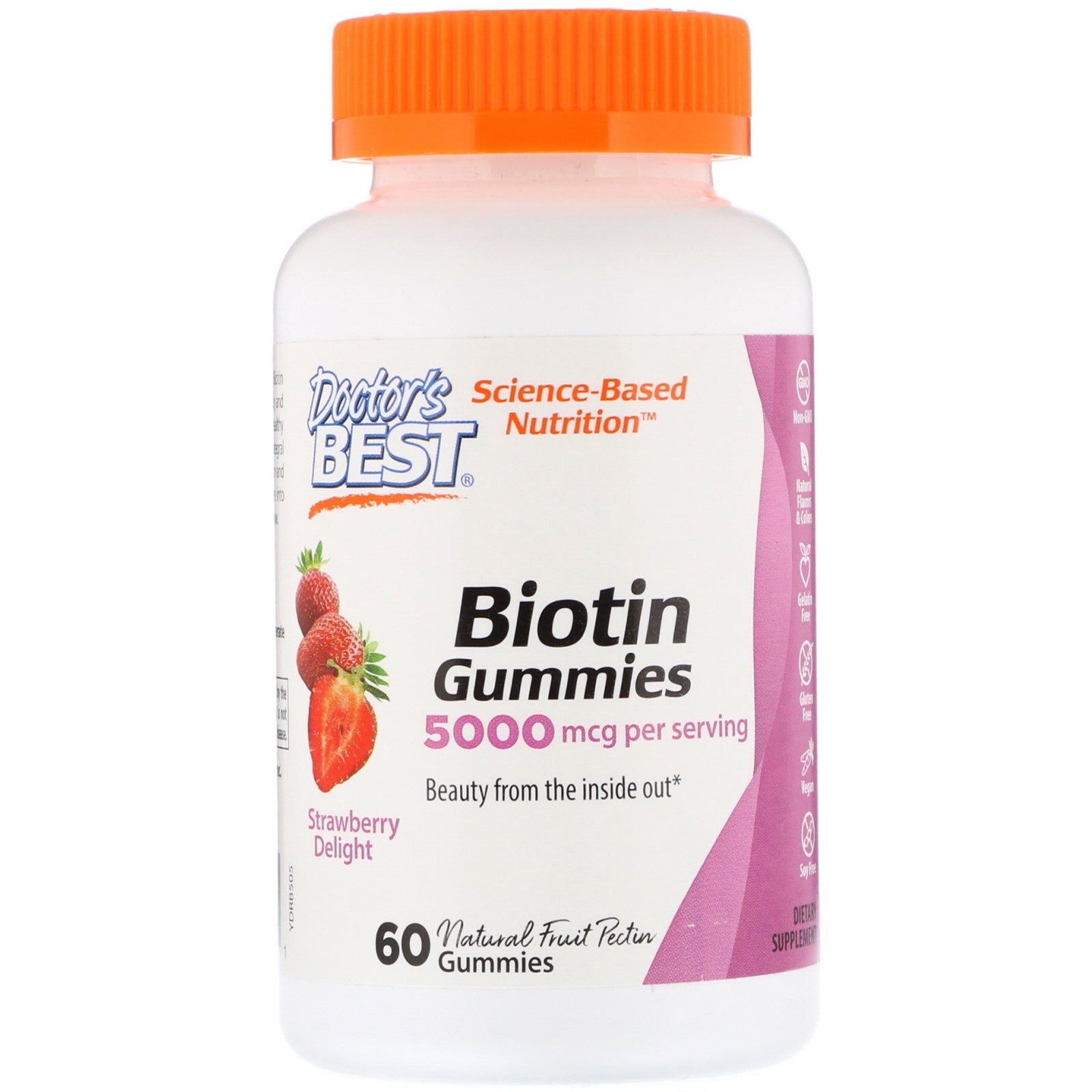 Doctor’s Best, Biotin 5000mcg, 60 Gummies UPC 753950005051 | HiLife Vitamins