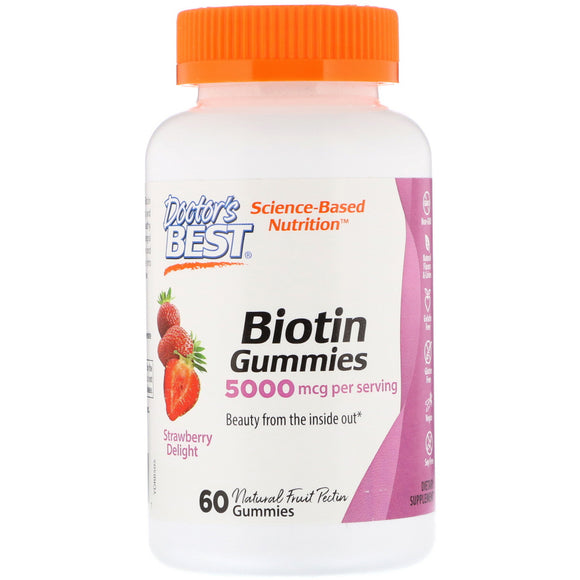 Doctor’s Best, Biotin 5000mcg, 60 Gummies - 753950005051 | Hilife Vitamins