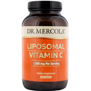 Dr. Mercola, Liposomal Vitamin C 500 mg, 180 Capsules - 813006015592 | Hilife Vitamins