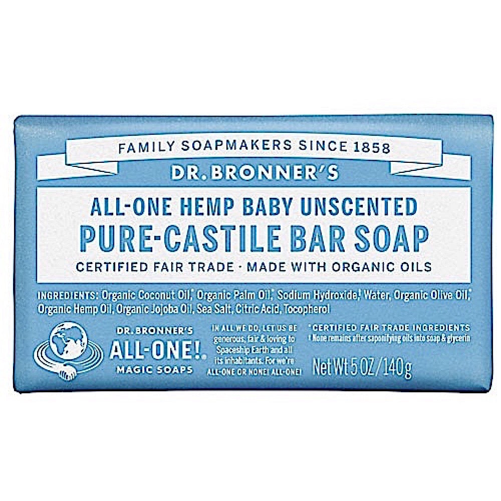 Dr. Bronner's Baby Unscented Pure-Castile Bar Soap - 5oz
