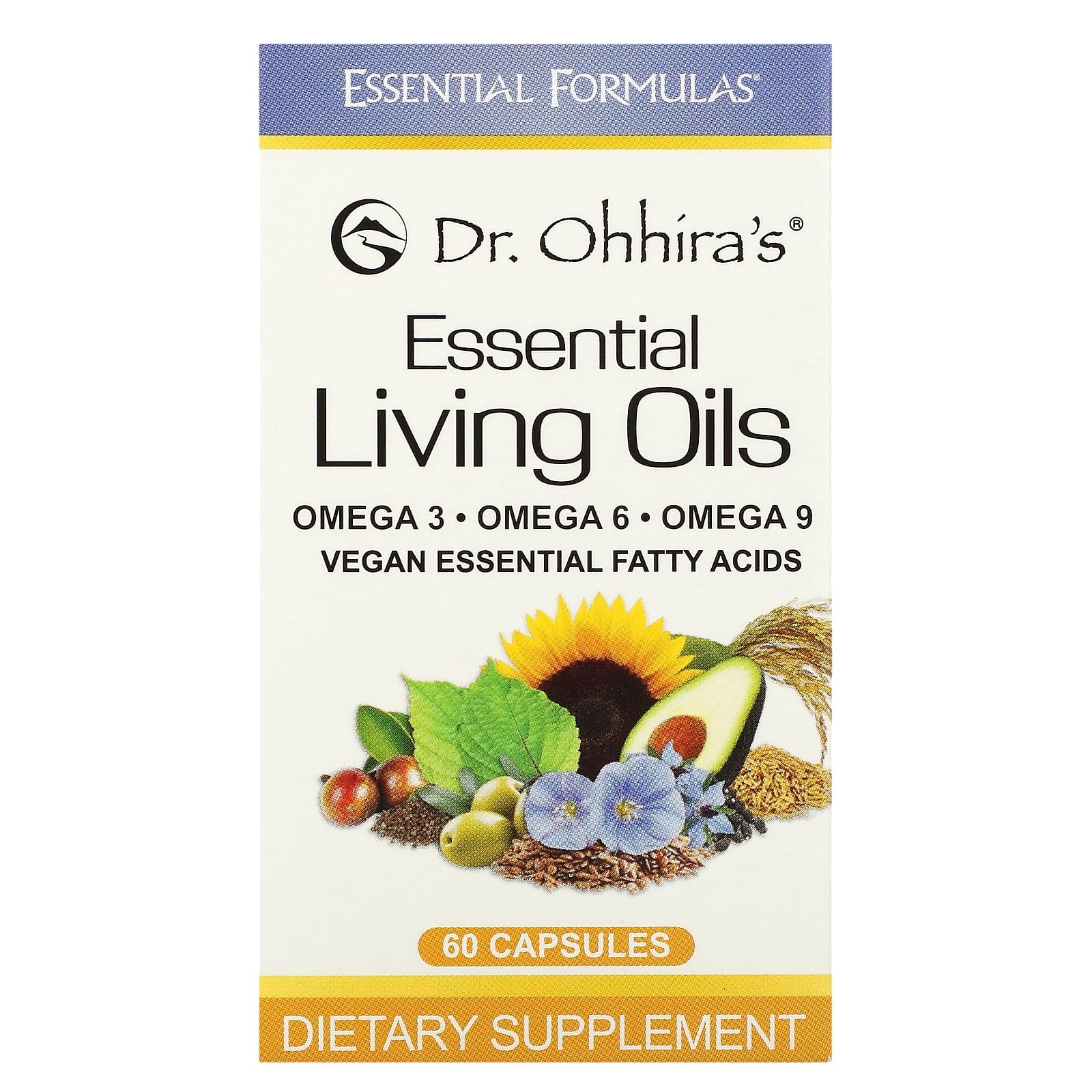 Dr Ohhira's, Essential Living Oils Vegan, 60 Capsules UPC 695927121329 | HiLife Vitamins