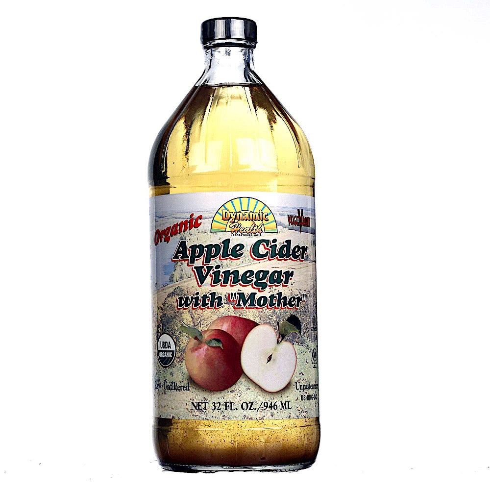 Dynamic Health, Apple Cider Vinegar With "Mother", 32 Oz UPC 790223101904 | HiLife Vitamins