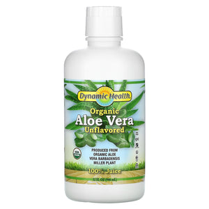 Dynamic Health, Organic Aloe Vera Juice Unflavored, 32 Oz Liquid - 790223100754 | Hilife Vitamins