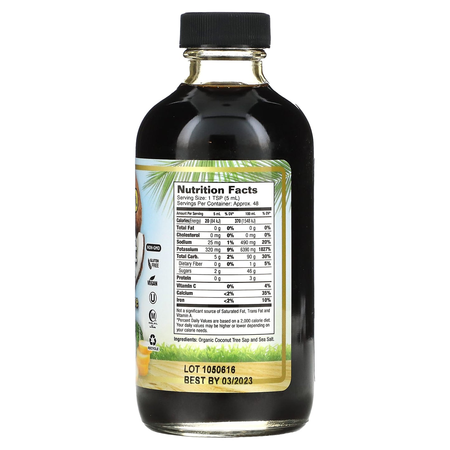 Dynamic Health, Coconut Aminos Certified Organic, 8 Oz Liquid - [product_sku] | HiLife Vitamins
