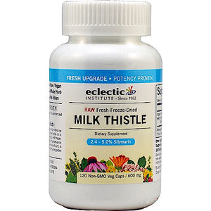 Eclectic Institute, Milk Thistle 600mg, 120 Capsules - 023363301492 | Hilife Vitamins