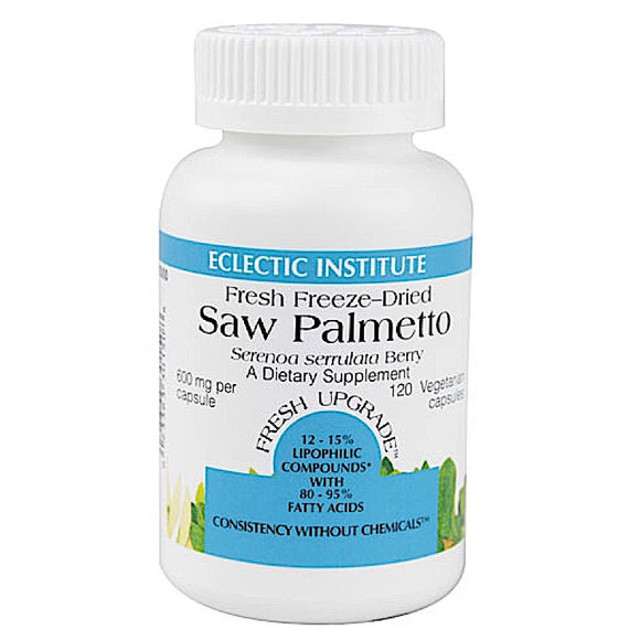 Eclectic Institute, Saw Palmetto 600mg, 120 Capsules - 023363301508 | Hilife Vitamins