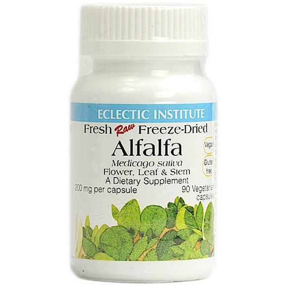 Eclectic Institute, Alfalfa, 90 Capsules - 023363309252 | Hilife Vitamins