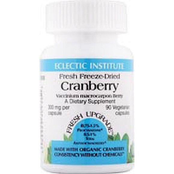 Eclectic Institute, Cranberry 300mg, 90 Capsules - 023363309382 | Hilife Vitamins