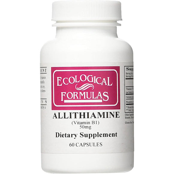 Ecological Formulas, Allithiamine  B1 50mg, 60 Capsules - 696859130687 | Hilife Vitamins