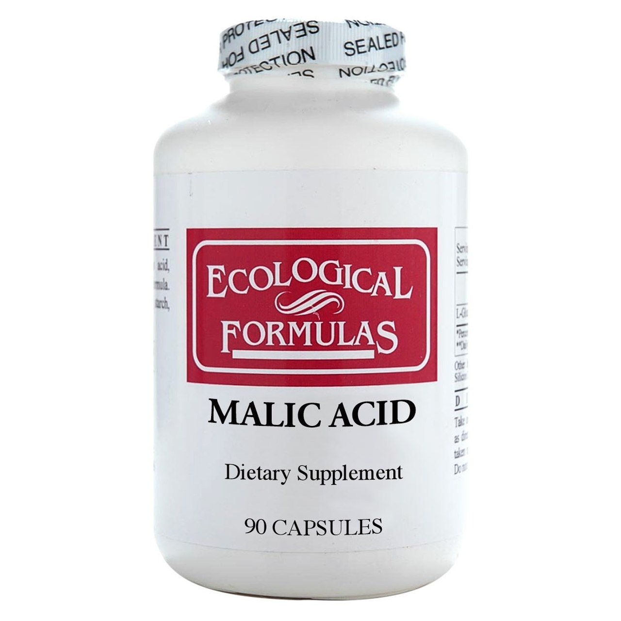 Ecological Formulas, Malic acid 600 mg, 90 Capsules UPC 696859130786 | HiLife Vitamins