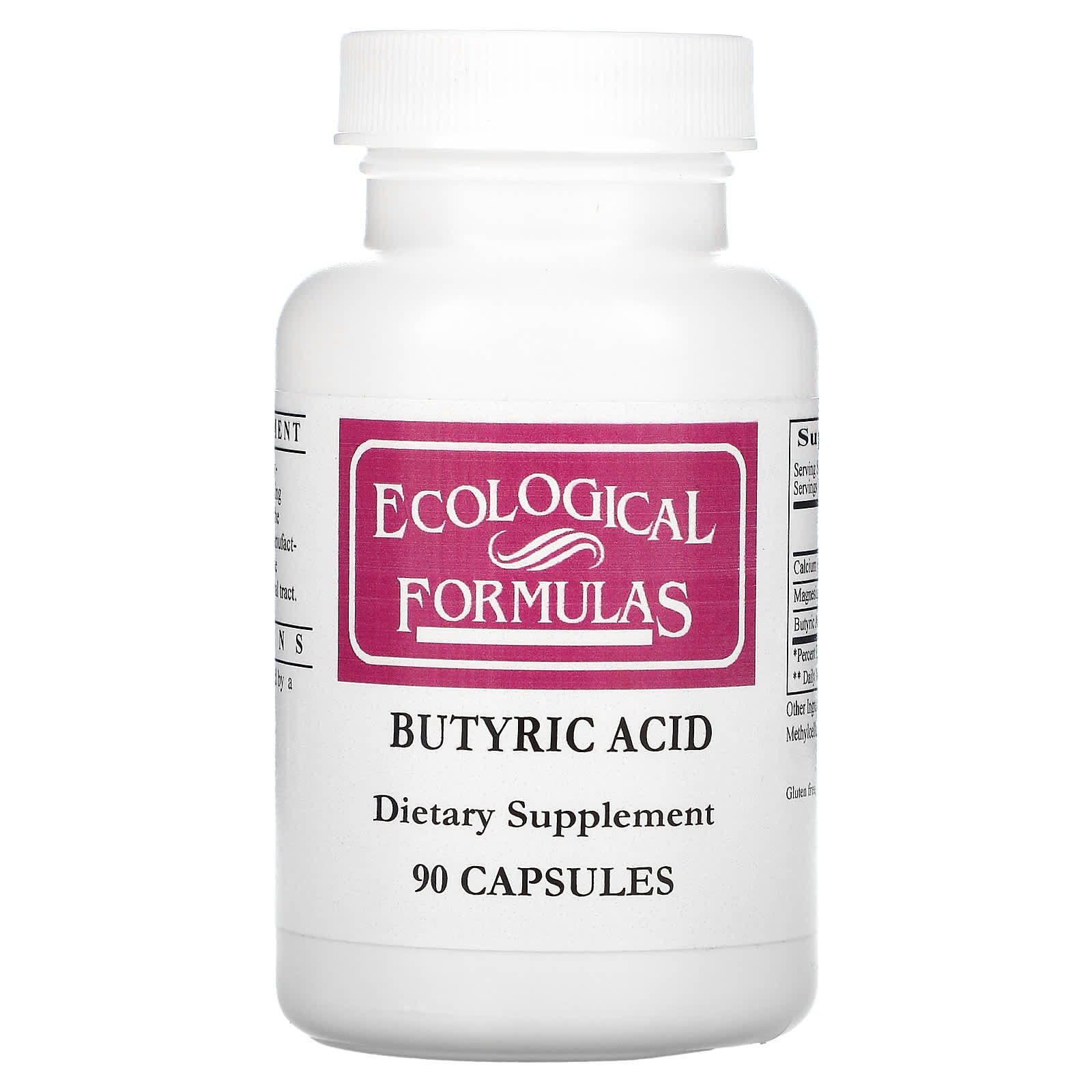 Ecological Formulas, Butyric Acid, 90 Capsules UPC 696859130717 | HiLife Vitamins