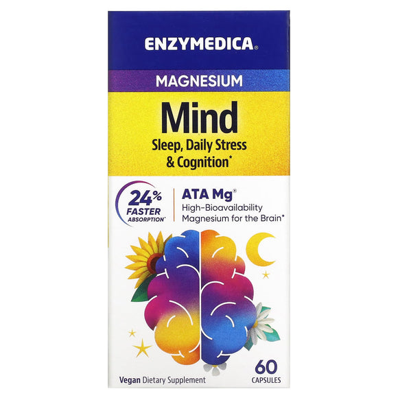 Enzymedica, Magnesium Mind, 60 Capsules - 670480101193 | Hilife Vitamins